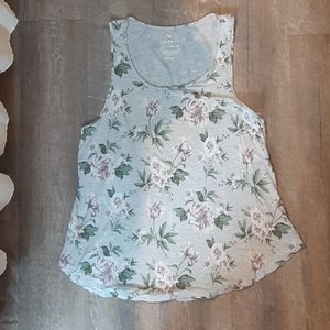 Soft Floral American Eagle Tank Top